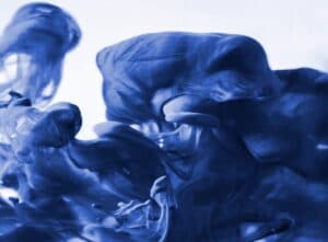 Swirls of methylene blue, which is an antioxidant with antiviral, antifungal, antiparasitic (malaria), and antibacterial properties.